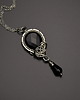 wisiory Długi wisiorek czarny onyks wire wrapping