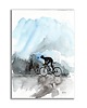 grafiki i ilustracje Akwarela ręcznie malowana "Rower"
