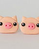 kolczyki z masy plastycznej Kolczyki świnki