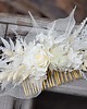 Ślubne ozdoby do włosów Biały,  grzebyk do włosów z suszonych i stabilizowanych kwiatów