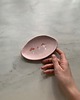 pojemniki na biżuterię Ceramiczna Miseczka na Biżuterię Różowa w Muchomory ze Srebrem