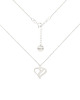 chokery Srebrny choker pancerka z sercem