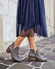 botki damskie SKÓRZANE BOTKI DO KOSTKI ZAPATO 501 SZARY