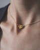złote naszyjniki 24k Gold Plated Sterling Silver Heart Necklace