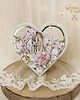 kartki scrapbooking Kartka ślubna serce, pamiątka ślubu "Magnolia Love" GOTOWA