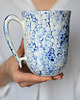 kubki Duży Kubek Niebieski Marmur Ceramiczny 500ml