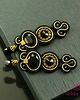 kolczyki soutache Czarno złote kolczyki sutasz