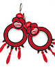 kolczyki soutache Czerwono - czarne kolczyki