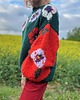 swetry damskie  Sweter kwiatami zdobiony