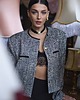 chokery CHOKER skóra naturalna czarny duza perla Glamrock