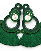 kolczyki soutache Szmaragdowe eleganckie kolczyk