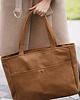 torby na ramię Torba NA LAPTOP Shopper z nubuku tapicerskiego w kolorze camel
