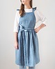 fartuchy kuchenne Lniany fartuszek retro DUSTY BLUE