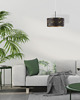 lampy wiszące Czarny żyrandol do salonu z marmurowym abażurem SINTRA MARMUR fi - 40 cm