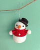 dekoracje świąteczne Szydełkowa zawieszka na choinkę brelok maskotka Bałwanek