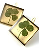 kolczyki z masy plastycznej KOLCZYKI - Golden clover (koniczyna)
