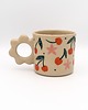 kubki Ceramiczny kubek w wisienki