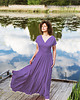 sukienki maxi damskie Sukienka dwustronna długa lawendowa