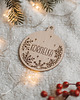 ozdoby choinkowe Bombka drewniana na choinkę personalizowana