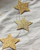 dekoracje świąteczne Złote gwiazdy. Girlanda ze złotych brokatowych gwiazdek