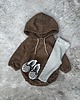 bluzy dla niemowlaka Bluzobody z kapturem dla dziecka oversize wafel organic