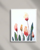 obrazy Akwarela Kwiaty Tulipany oryginalny obraz A5 21x15 cm