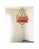 lampy wiszące Boho Lampa Abażur z Chwostami-Katja Róża z Brzoskwinią