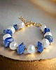 bransoletki z kamieni naturalnych UNIKAT : lapis lazuli & PERŁY - bransoletka