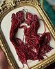 kolczyki soutache Bordowe długie kolczyki z chwostami