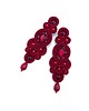 kolczyki soutache Kolczyki sutasz bordowe Keira wieczorowe eleganckie z kryształkami