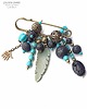 broszki Broszka boho z turkusem na agrafie niezwykła miły prezent handmade