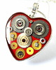 wisiory Wisior silver heart (Red) III