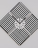 zegary ZEGAR GEOMETRYCZNY, LAMELE, NOWOCZESNA DEKORACJA S ( 40 x 40 cm )