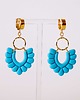 kolczyki z masy plastycznej Kolczyki BOHO HAWAII BLUE