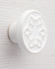 gałki do mebli Ceramiczna gałka do mebli biała, wz.2, ręcznie robiona