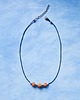 chokery SANTOSHA / Rudraksha i stal