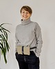 saszetka nerka Marmollada - torebka filcowa nerka MIĘTOWA + c