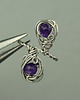 pierścionki - różne Pierścionek regulowany ametyst wire wrapping