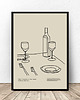 plakaty Beżowy plakat "Włoski Lunch" A3 (297mm x 420mm)