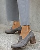botki damskie SKÓRZANE PÓŁBUTY ZAPATO 250 SZARY