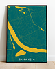 grafiki i ilustracje Mapa plakat - Saska Kępa