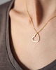 złote naszyjniki 16k Gold Plated Open Heart Necklace #2