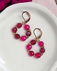 kolczyki z kamieniami Kolekcja WIANKI : urocze kolczyki : fuchsia