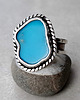 pierścionki srebrne Big blue srebrny pierścionek z naturalnym turkusem