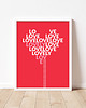 plakaty Plakat z sercem, typograficzny