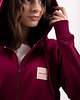 bluza z kapturem damska Bluza bordo rozpinana bawełna organiczna GOTS