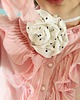 chokery Kremowy choker w groszki