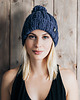czapki damskie Zawijas-navy blue