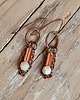 kolczyki z miedzi Kolczyki z miedzi i amazonitu /54/ biżuteria handmade