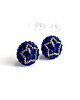 kolczyki swarovski Majestic Blue II, kolczyki z kryształami Swarovskiego, beading
